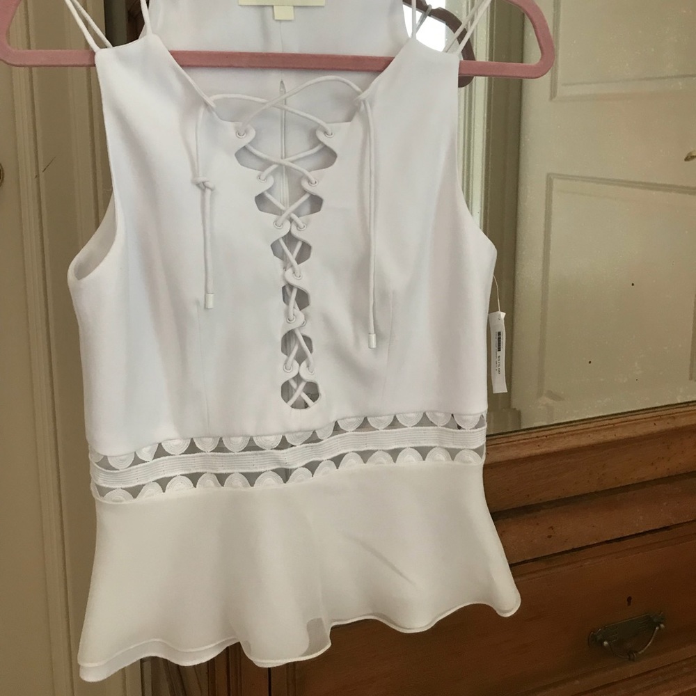 Crepe peplum top